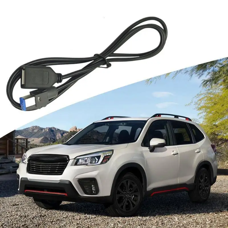 

Car Audio Cable USB Tail line USB Female to AUX-In 4Pin Connector CD Player Adapter Cable for Subaru Forester XV Outback Legacy