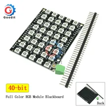 WS2812 5050 RGB светодиодный кольцевой светильник WS2812B модуль полосы 40 бит 5*8 бит со встроенными драйверами RGB 40 для Arduino светодиодный светильник s