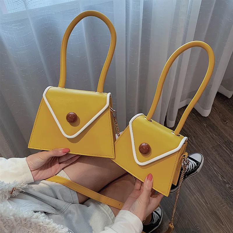 

France Non-mainstream Large Small Women's 2019 New Style Textured Handbag Versatile Chain Shoulder Square Sling Bag