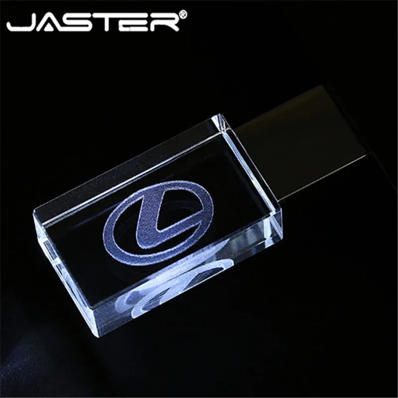 JASTER lexus crystal + металлический USB флеш накопитель Флешка 4 ГБ 8 16 32 64 Гб 128 Внешняя карта