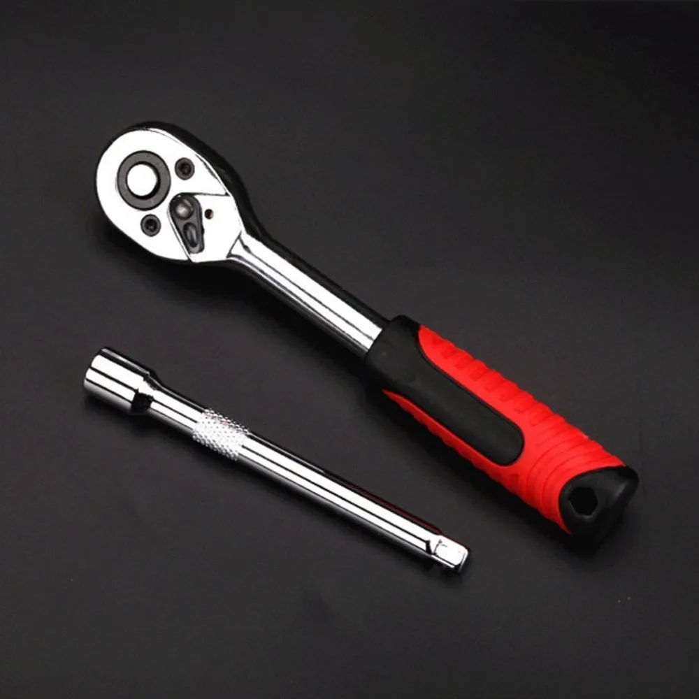 12Pcs 1/4-Inch Socket Wrench Set Cr-V Drive Ratchet Wrench Spanner For Bicycle Motorcycle Car Repairing Tool Set