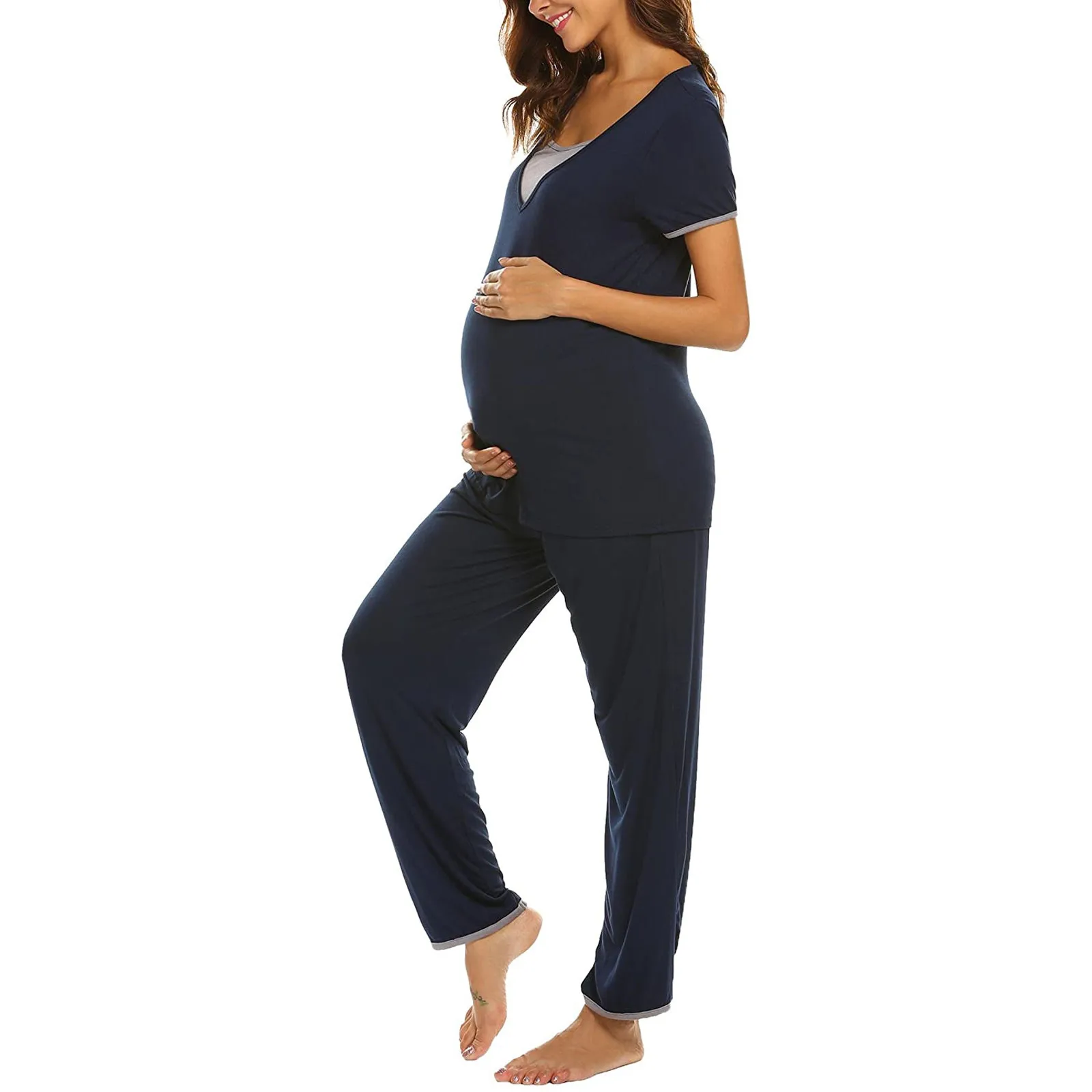2021 Women Maternity Pajamas Sleepwear 
