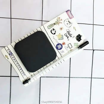 

50 Sheets Black Sticky Notes with Fluorescent Pen Set Creative Office Stationery Self-Adhesive O30 20 Dropship