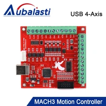 Aubalasti CNC USB MACH3 Carte de Dérivation 100Khz 4 Axes Gestionnaire D'interface Contrôleur De Mouvement Carte Pilote pour CNC Gravure 12-24V