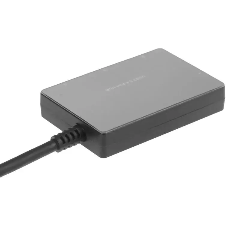 USB 3,0 концентратор 4 порта 5 Гбит/с Супер Скоростной Пластиковый черный USB hub-разветвитель для портативных ПК периферийные устройства внешний источник питания