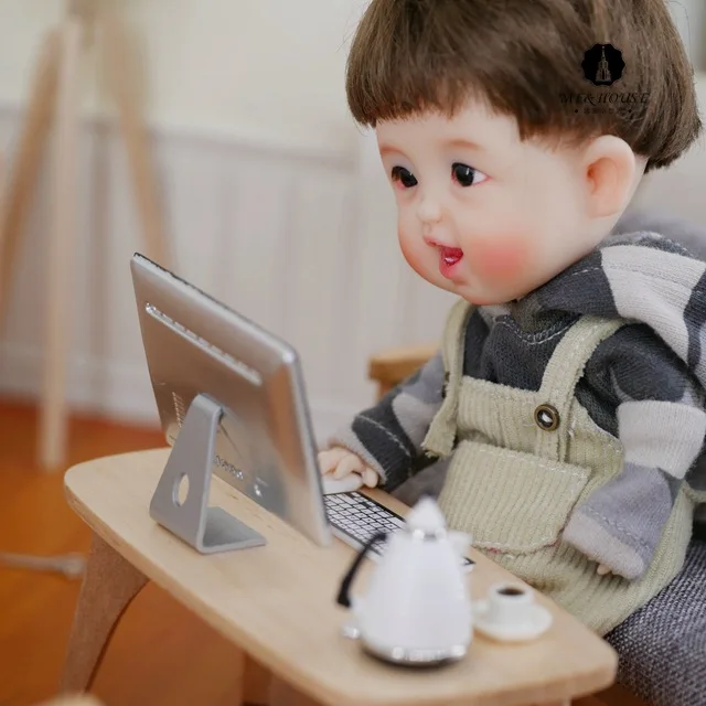 12 очков BJD Ob11 для кукольного домика модель аксессуары жидкокристаллический компьютерный набор
