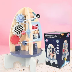 Jeu de construction en bois pour enfants, blocs de construction en perles, boulier labyrinthe multifonctionnel, jouets éducatifs précoces, Kit artisanal, vente en gros 