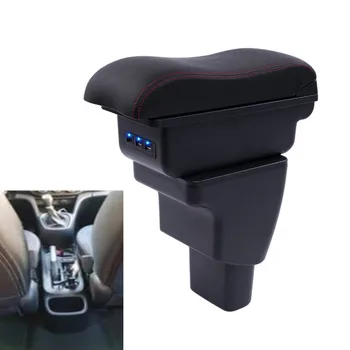 

For Hyundai I10 armrest box central Store content Storage box armrest box with cup holder ashtray USB interface 2006~2017