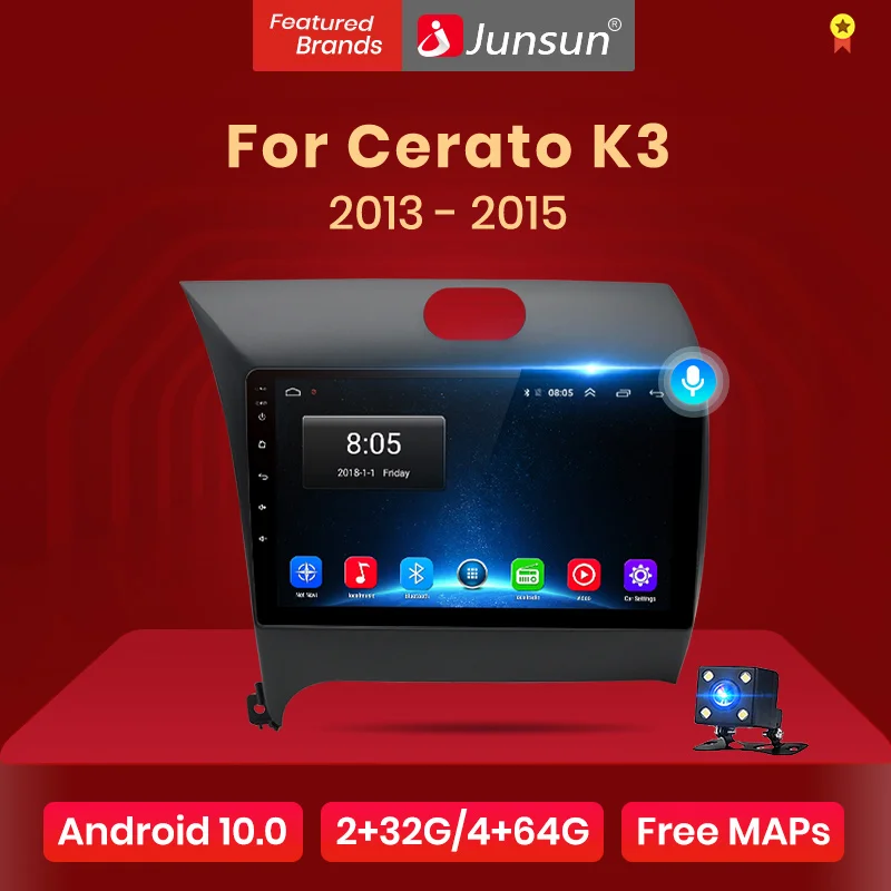 Мультимедийная система Junsun V1 для Kia стерео проигрыватель на Android 10 2 Гб ОЗУ 32 ПЗУ с