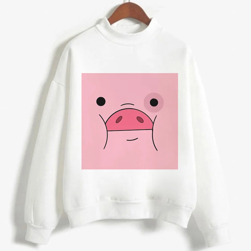 Kawaii принт со Свинкой, осенне-зимний свитер для женщин, пуловер, милые толстовки с героями мультфильмов, повседневная женская верхняя одежда в стиле Харадзюку