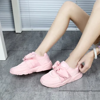 

Sooneeya Fashion Brand Bow Tie Woman Casual Shoes Ladies Bow Sneakers Shoe Silk Flats For Women Round Toe Female Loafers Dapato