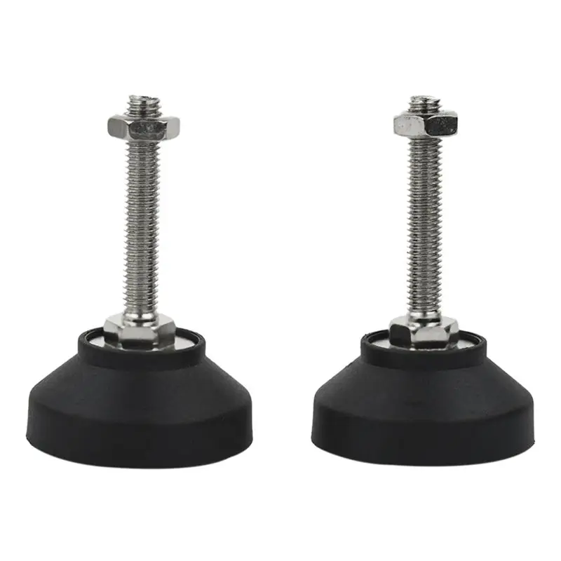 

New-2Pcs Adjustable Threaded Pole Leveling Foot Furniture Glide M8x50mm