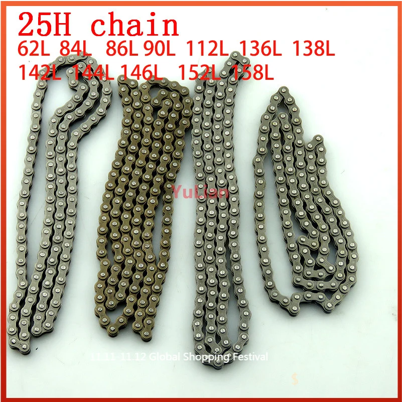 

25H Chain 62 84 86 90 112 136 138 142 144 146 152 158 Links with Link Spare For 47cc 49cc Mini Dirt Pocket Bikes Mini Motorcycle