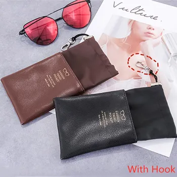 

1pcs Soft Leather Glasses Pouch Carry Sunglasses Bag Protector Women Handbag Waterproof Men Eyewear Case Container