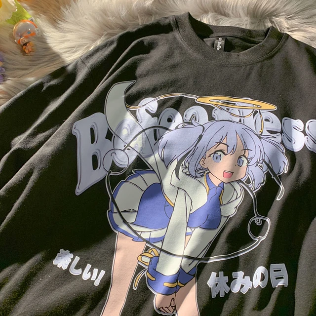 Mulher Topo Camisas De Manga Longa Anime Moletom Mulher Kawaii Roupas  Primavera Outono Hip Hop Japonês Harajuku Anime E Menina Roupas - Camisetas  - AliExpress