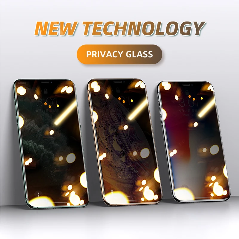 

Full Privacy Tempered Glass For iPhone 11 X XS Max XR Anti Spy Screen Protector Film High Definition on iphone 11 Pro Protective
