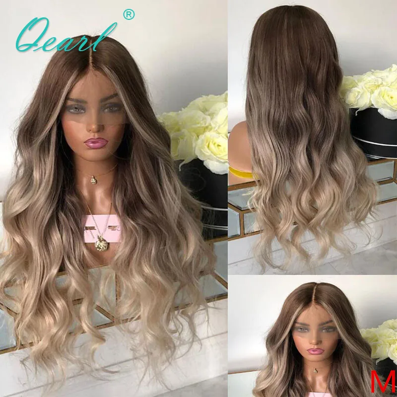 Wig Lace-Front 13x6-Wigs Blonde Remy-Hair Body-Wave Brown Glueless Colored for Women