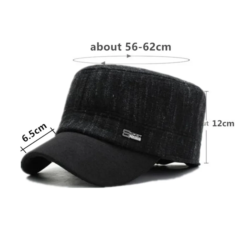 XdanqinX, мужская плоская шапка, зимняя, толстая, теплая, Армейская, военная шапка, мужская, Bone Dad, шапка, регулируемый размер, мужская, брендовая, шапка s, теплая шапка с наушниками