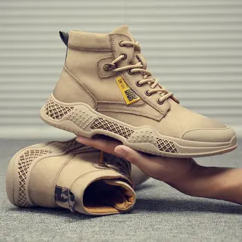 

Men's 2019 new autumn tactical Martin boots high to help retro leather help tooling boots tide