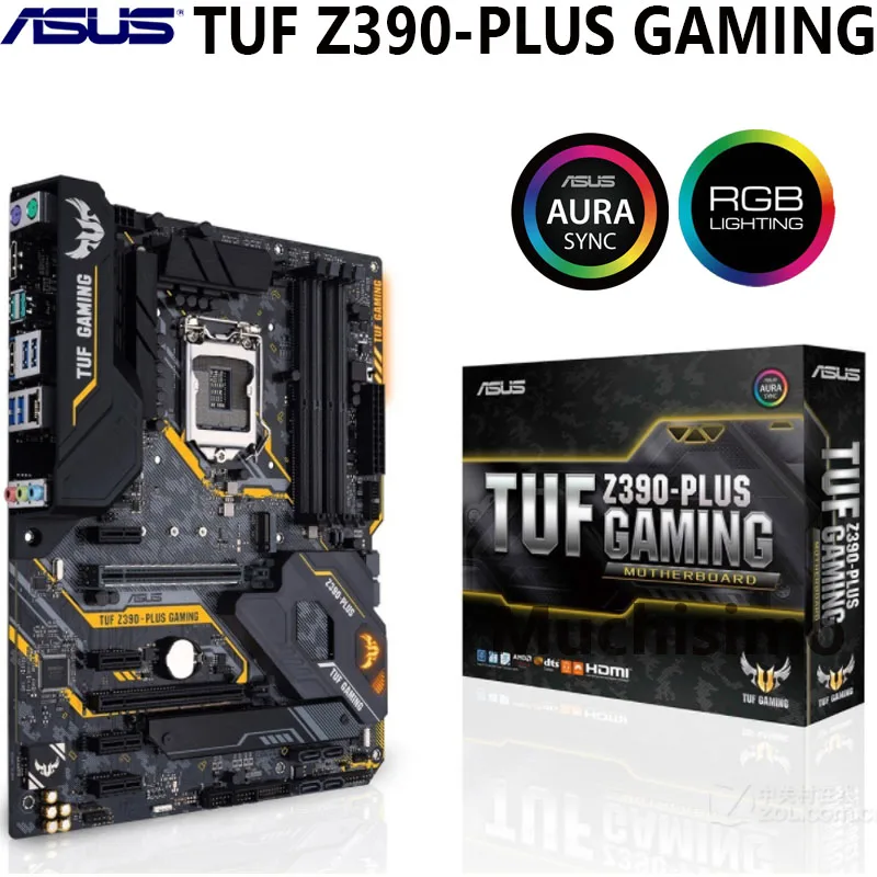 Материнская плата Asus TUF Z390-PLUS игровой материнской платы LGA 1151 9th 8th Gen Core i9 i7 i5 i3 DDR4 64