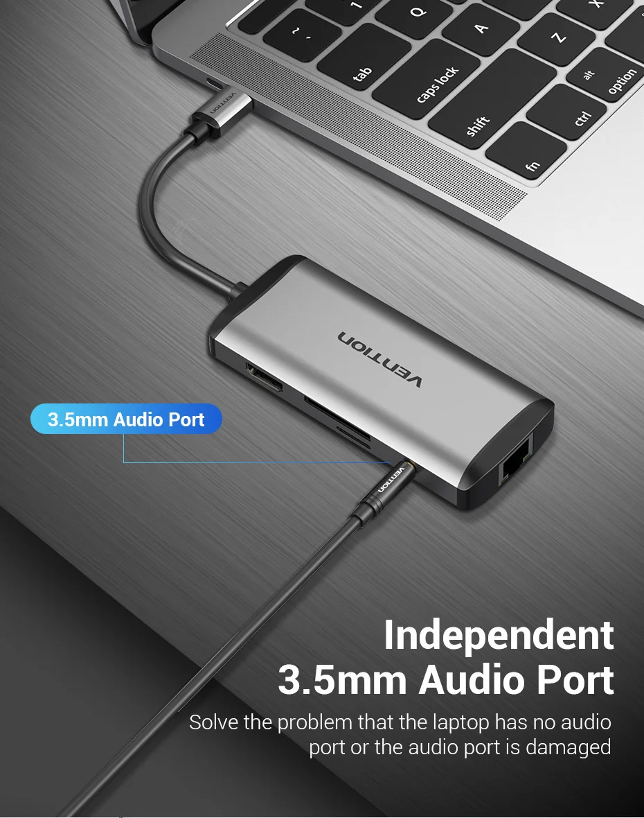 Vention USB C HUB Type-C to 4K HDMI 9 H45d637605845487d8c66b3286301ce93Y