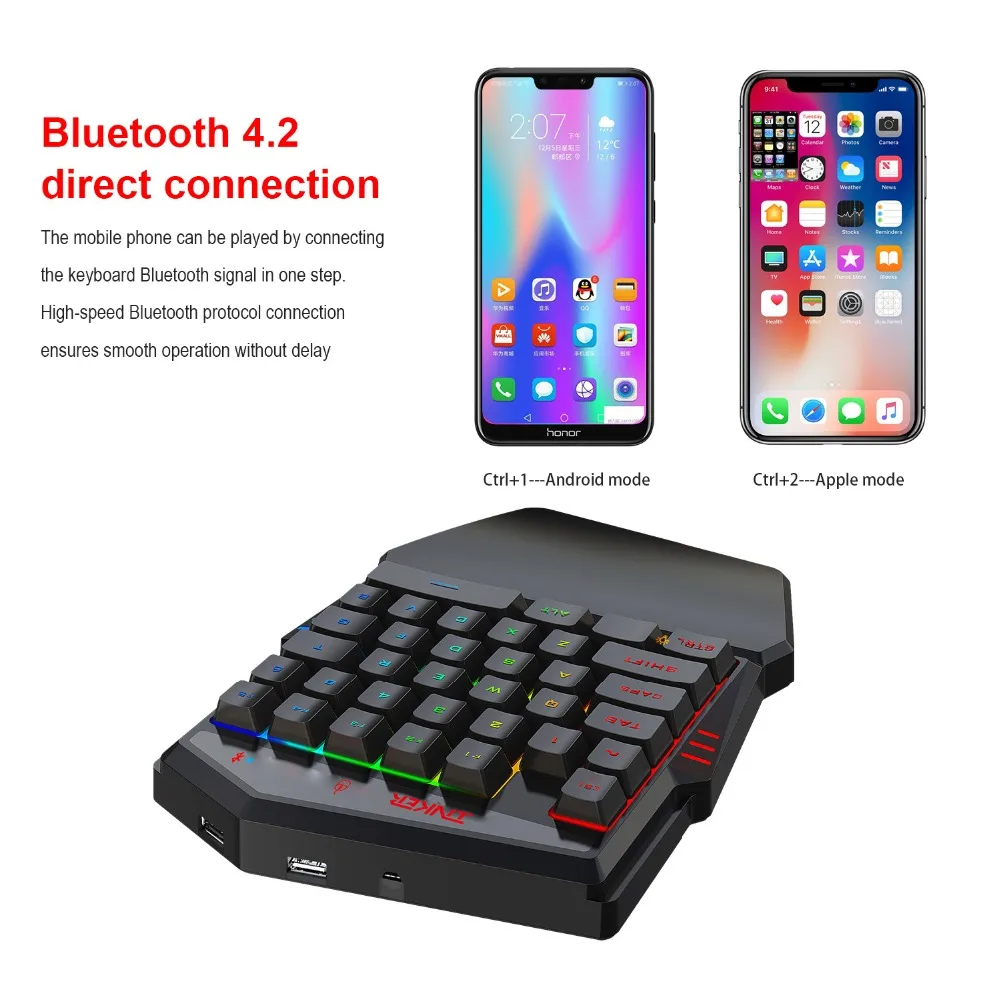 Клавиатура Bluetooth беспроводная версия 4,2 игровая мини-клавиатура для планшета поставляется с набором трон мыши для мобильных ПК Аксессуары PUBG