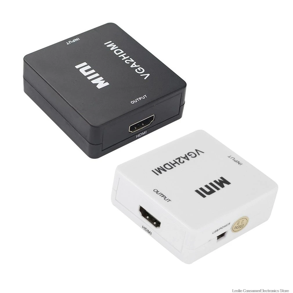Мини HDMI в VGA конвертер адаптер HD1080P HDMI2VGA с аудио мощность для Xbox DVD PS3 конвертер проектора коробка