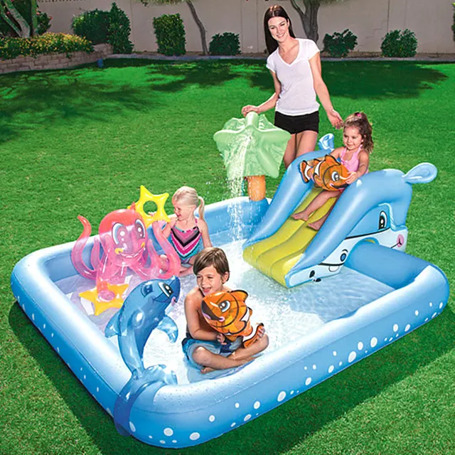 New Children's Water Slides Inflatables For Kids Water Park with Slide Outdoor Backyard Slide Fun Lawn Waters Slides Pools Toy 1