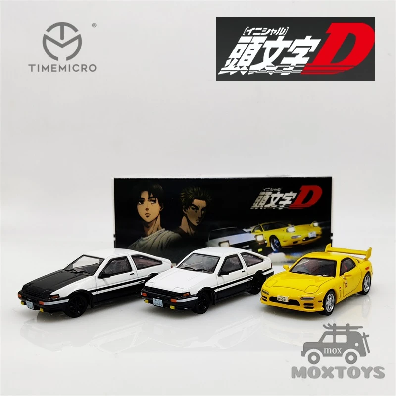Timemicro 1:64 Dream Initial D Mazda Rx7 /toyota Ae86 Closed Light Version  Diecast Model Car - Railed/motor/cars/bicycles - AliExpress