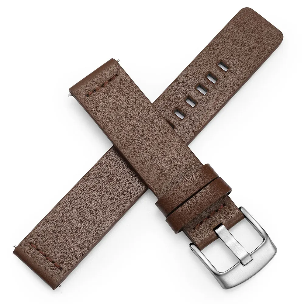 20mm 22mm Genuine Leather Watch band Strap for Samsung Galaxy Watch 42 46mm Gear S3 Sport WatchBand Quick Release 18 24mm