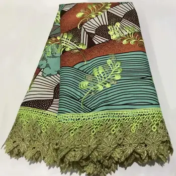 

High quality african prints 100% cotton 6 yards African wax block print mix african lace fabrics Africa wax lace fabric!AE-96