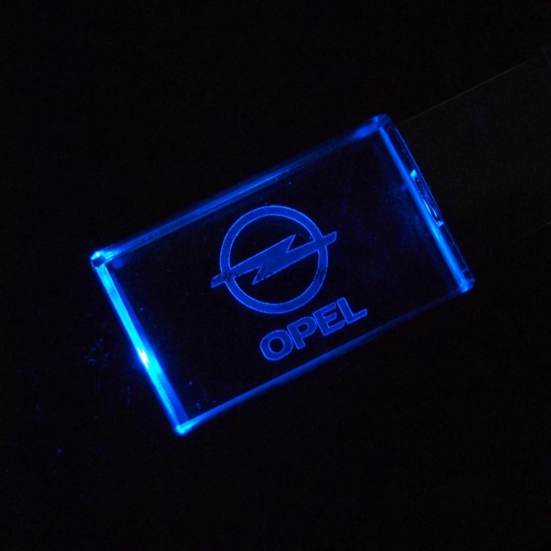 Горячая Распродажа кристалл Автомобильные брелки с логотипом для OPEL & NISSAN USB флэш