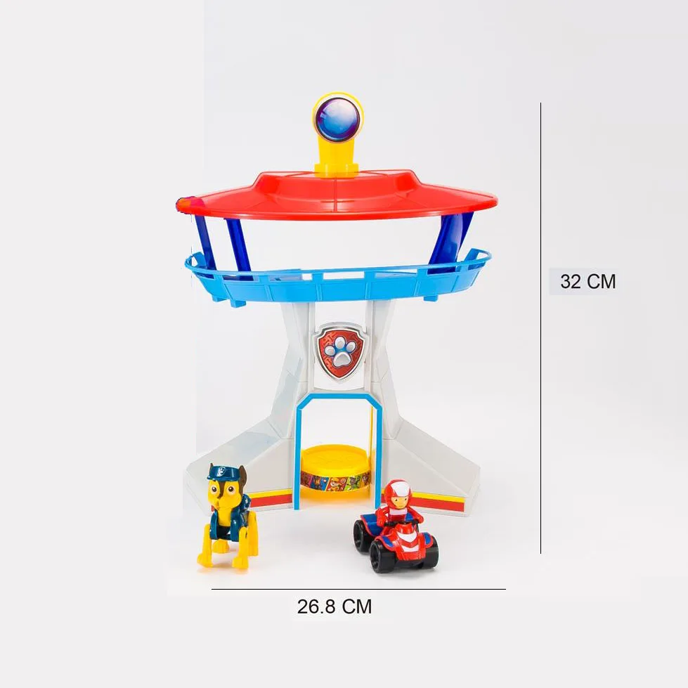 

Paw Patrol Dog Observatory Patrulla Canina Anime Figure with Lights Music PCC Action Figures Aircraft Kids Toys for Children