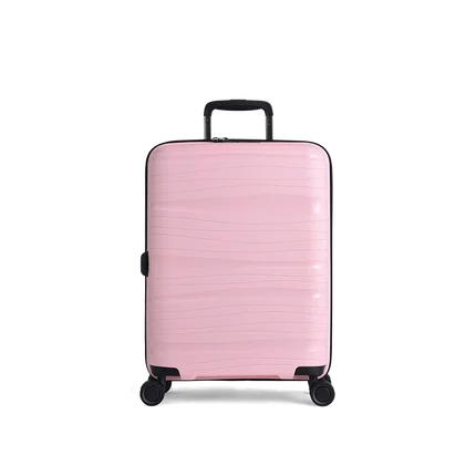 Sakura Pink 20 дюймов полипропиленовый чемодан, красочный багаж на колёсиках, легкий переносной Спиннер, колесо для путешествий, замок TSA для женщин и мужчин - Цвет: Sakura Pink