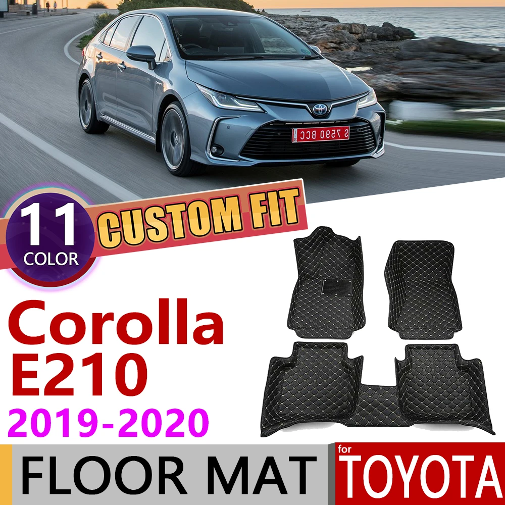 

Custom Leather Car Floor Mats for Toyota Corolla Altis E210 E 210 2019~2020 5Seats Auto Waterprool Foot Pad Carpet Accessories