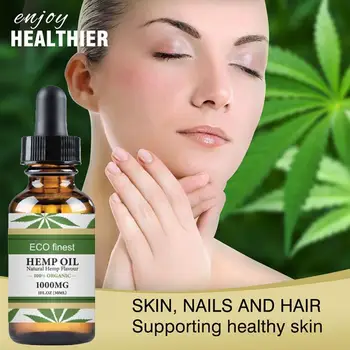 

30ml Natural Organic Hemp Oil Body Pain Relief De-Stress Reduce Anxiety Balance Hormone Improve Sleep Skin Regeneration