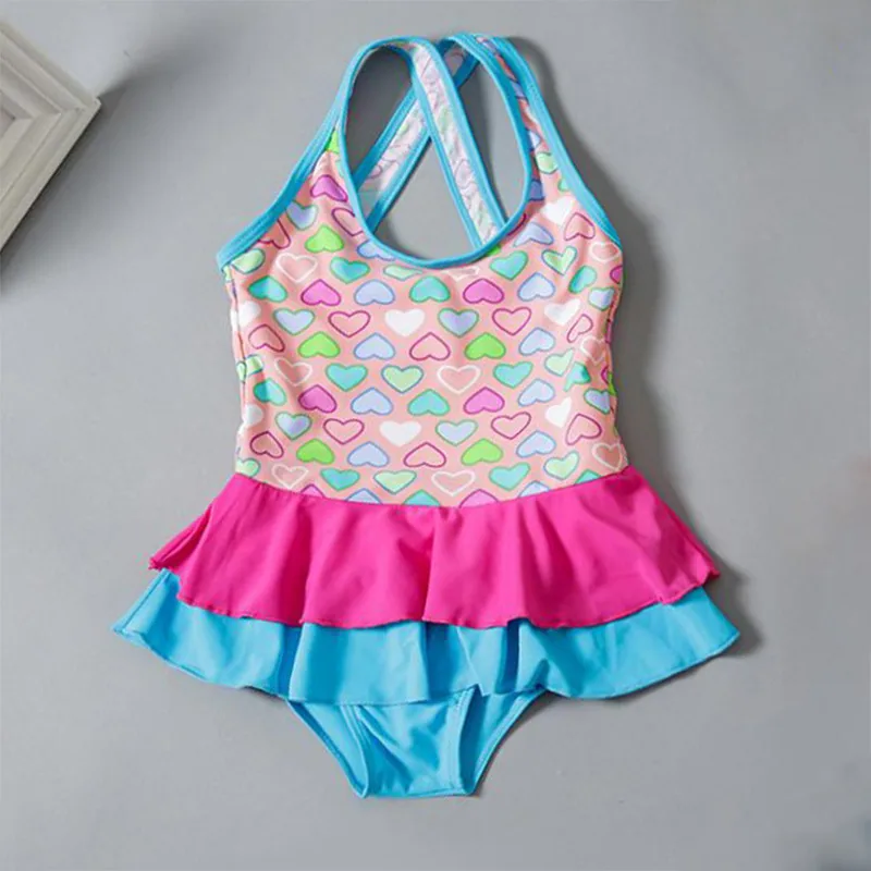 Детский купальник для девочек, милый купальник принцессы, Цельный купальник, Детские купальники для маленьких девочек 12-24 месяцев