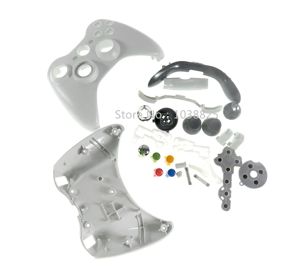 

10sets/lot Full Set Shell Housing Cover Case with Buttons Kit for Xbox360 Wire Controller Replacement