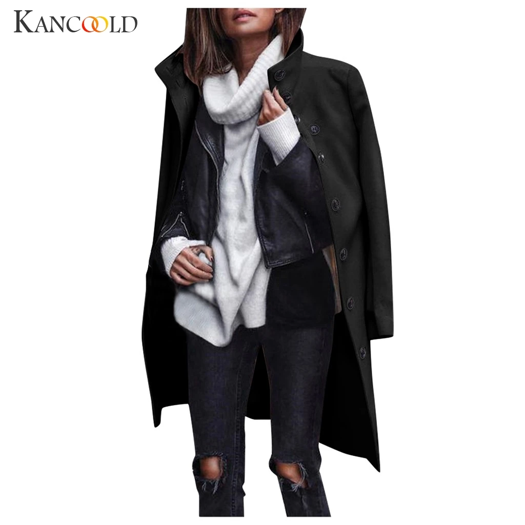 KANCOOLD Spring Autumn New Women's Casual Trench Coat Oversize Vintage Outwear Sashes Chic Cloak Female Windbreaker