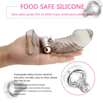 Vibrator Thick Condom for Women Dildo Penis Extender Reusable Penis Sleeve Intimate Good Penis Enlargement Adult sex toy for Men 5
