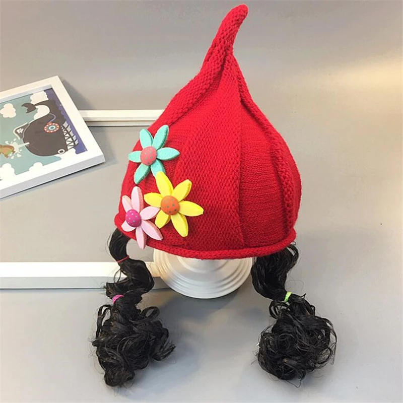 Зимняя детская шапка, Детская шерстяная черная шапка для девочек, 15 цветов, вязаная теплая шапка для маленьких девочек s