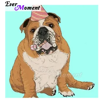 

Ever Moment Diamond Painting Dog Hat 5D DIY Picture Of Rhinestone Mosaic Full Square Drill Diamond Embroidery Decoration ASF1953