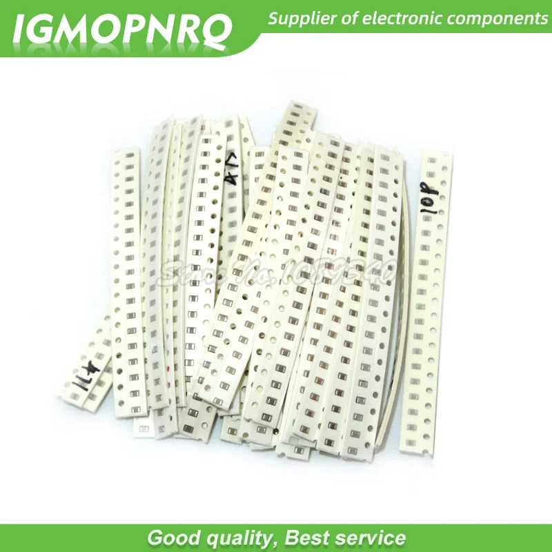 36values each 20pcs = 720pcs 0805 SMD Capacitor assorted kit 1pF~10uF component diy samples kit 1PF 4.7PF 1NF 2.2NF 3.3NF 1UF 10UF smd capacitor