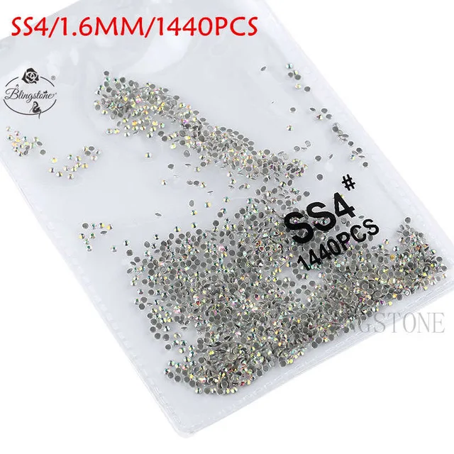 hot fix ss4 ab 1440 SS3-SS8 1440 шт Супер Блестящий Flatback многоцветный не горячей фиксации стразы для дизайна ногтей украшения обуви и украшение в виде танцующих фигурок - Цвет: hot fix ss4 ab 1440