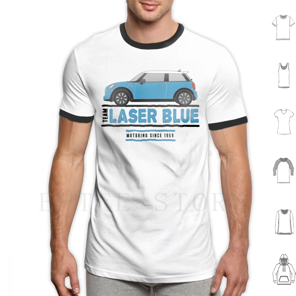 F56 Mini Team Laser Blue T Shirt Stampa Cotone F56 Mini Cooper Laser Blu Blu Laser Racing Motoring Motor R56