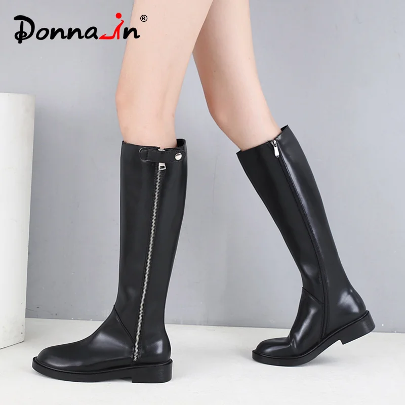 

Donnain Fashion Microfiber Side Zip Booty Women's New Cotton Padded Boots in Autumn and Winter 2019 Winter Boots Women boots 3CM