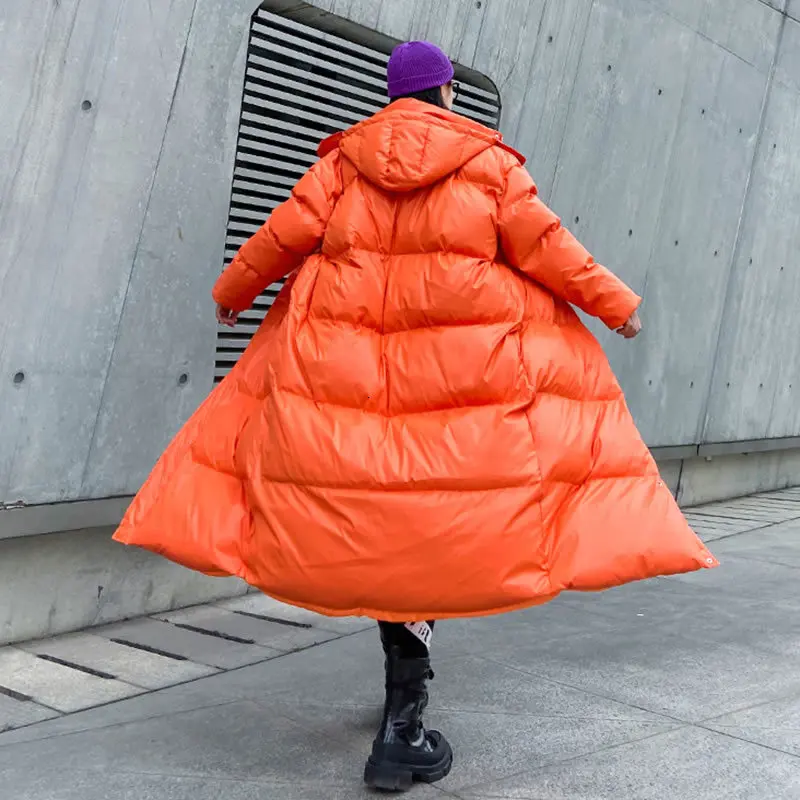 TVVOVVIN, свободного кроя, парки размера плюс, модные, новые, свободные, зима, длинный рукав, элегантное, с карманами, маленькое, свежее, миноритарное, Свободное пальто XJ2751