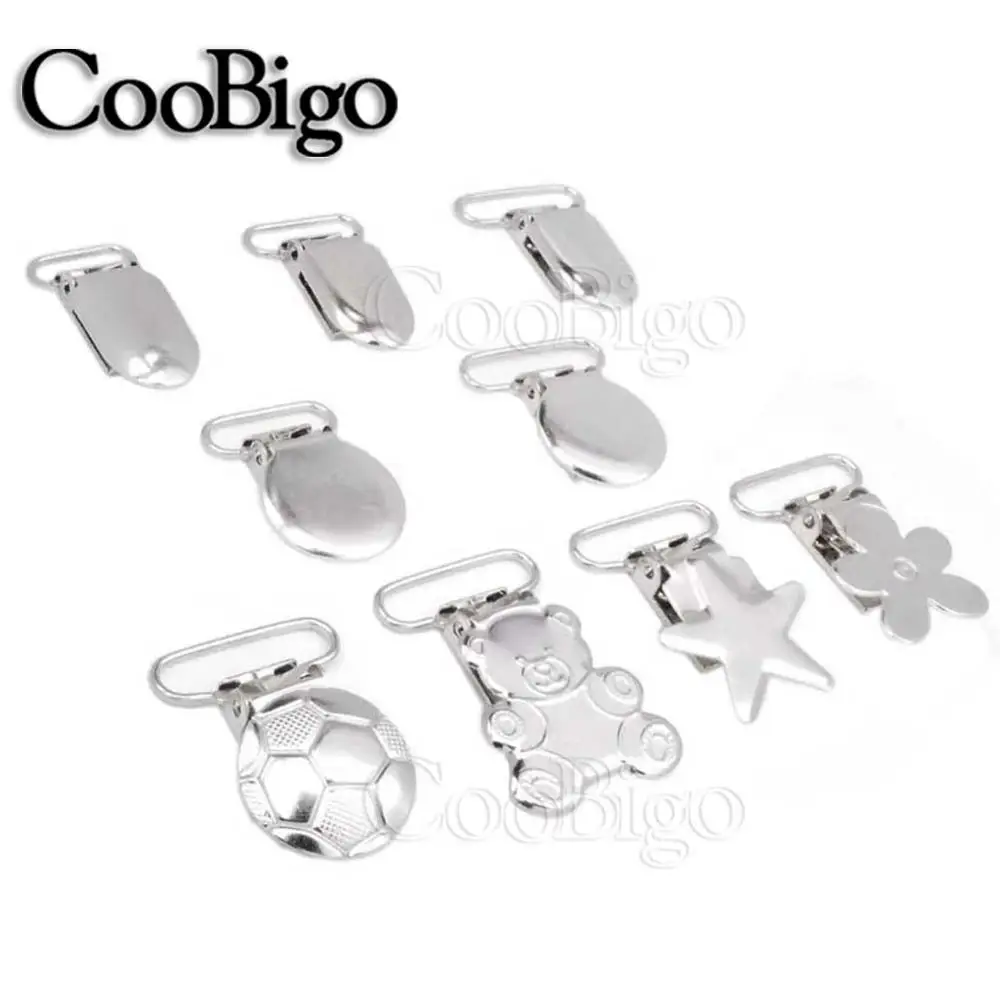 

10pcs 9 Style Sliver Metal Fasteners Suspender Clip Belt Buckle For Backpack Belt Garment Dog Collar Bag Parts Accessories
