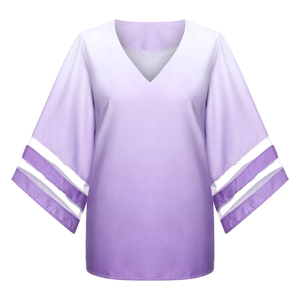 JAYCOSIN Fashion Loose Blouse V-Neck Women