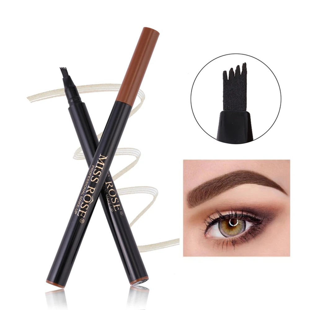 

MISS ROSE 4 Head Fork Tip Microblading Liquid Eyebrow Waterproof Tattoo Pen Tint Fine Sketch Beauty Makeup Tool Maquiagem TSLM1